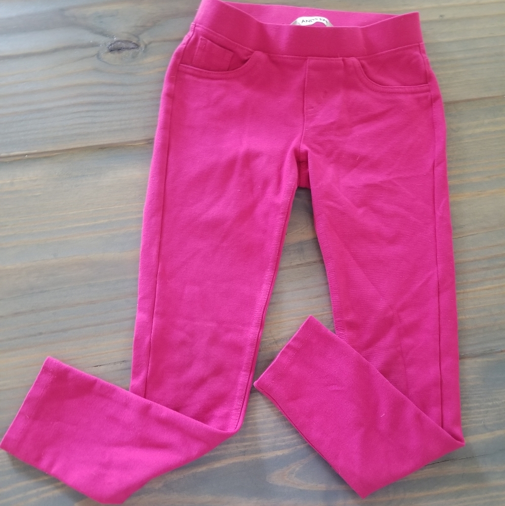 Lands' End Girls Youth Size 7 Pink Jeggings with Pockets